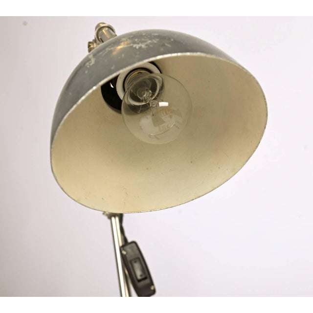 Silver Bauhaus Nickel-Plated Scissor Accordion Table Lamp, 1930s For Sale - Image 8 of 9