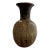 Mid Century Art Studio Large Brown Drip Glaze Stoneware Vase Artist Signed "Philip" For Sale
