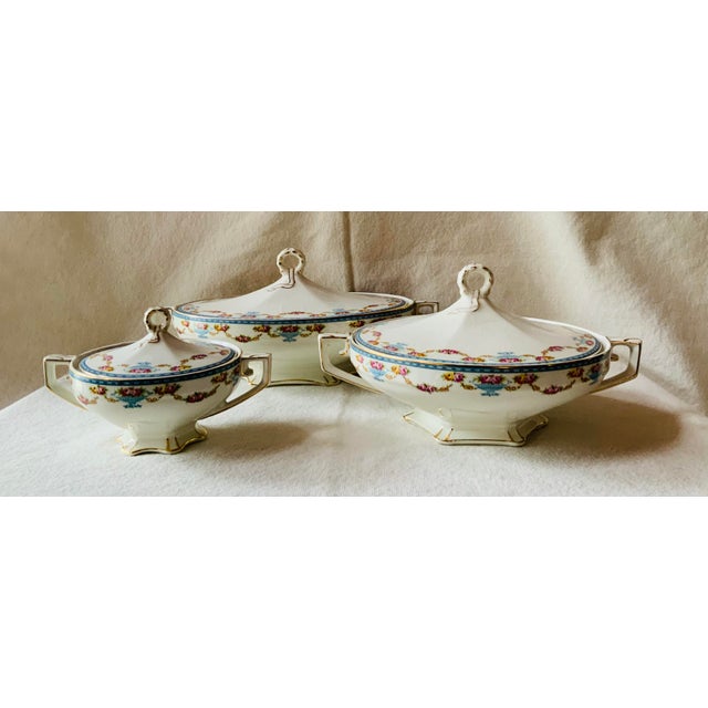 1920s Covered Bone China Tureens - Set of 3 For Sale - Image 10 of 17