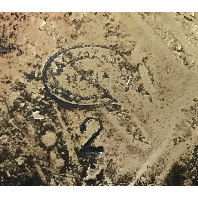 Metal Italian Modernist Artist Egidio Casagrande Wall Medallion Sculpture Mid Century Modern C.1950 36.5" For Sale - Image 7 of 9