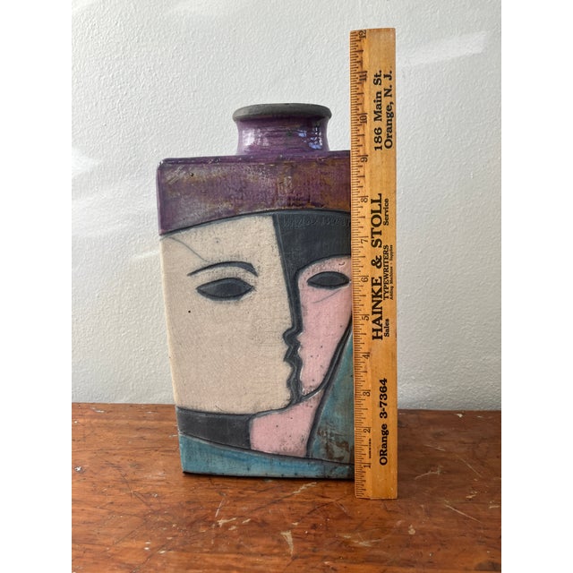 Original Linda Mielke Modernist Raku Vase, Circa 1960s, Signed For Sale - Image 11 of 11