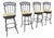 Set of 4 Swivel Bar Stools – Powder-Coated Steel – Made in Usa For Sale