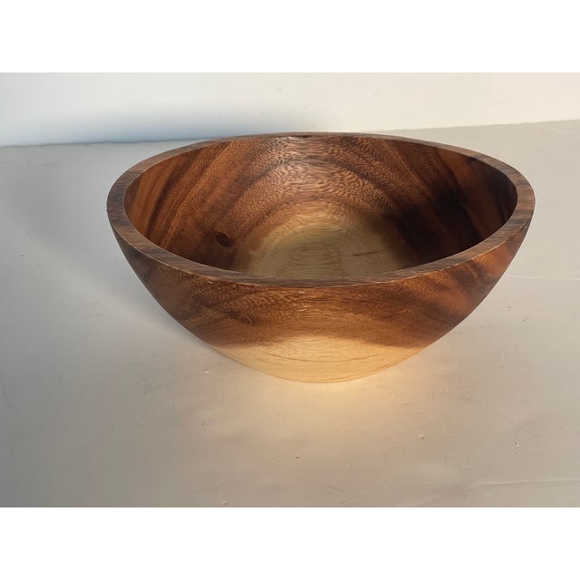 Contemporary Vintage Wood Turned Ealnut Bowl For Sale - Image 3 of 4