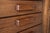 Chocolate Antique Solid Oak Sideboard Cabinet With Carved Gallery Rail & Original Wood Pulls For Sale - Image 8 of 12
