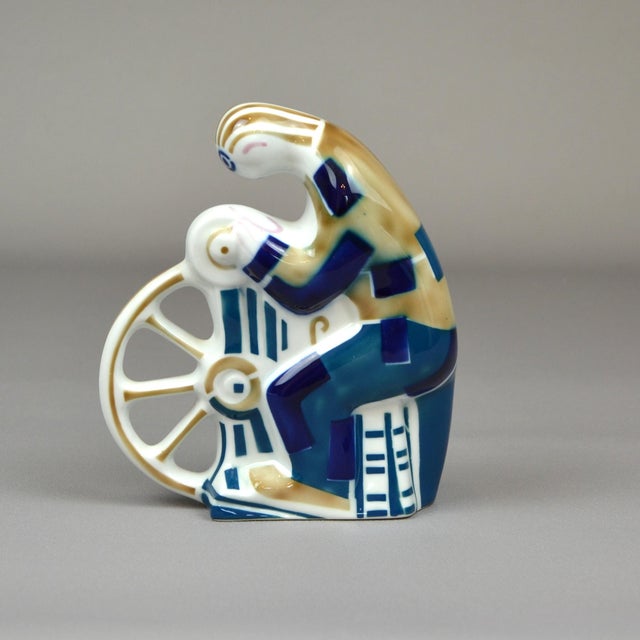 White Figure of a Woman Spinning Thread by Sargadelos For Sale - Image 8 of 8