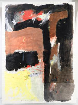 Adriano Parisot, Abstract Composition, 1985, Oil on Paper