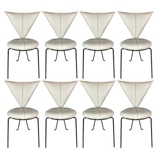 Postmodern Dining Chairs by Lübke, 1980s, Set of 9 For Sale