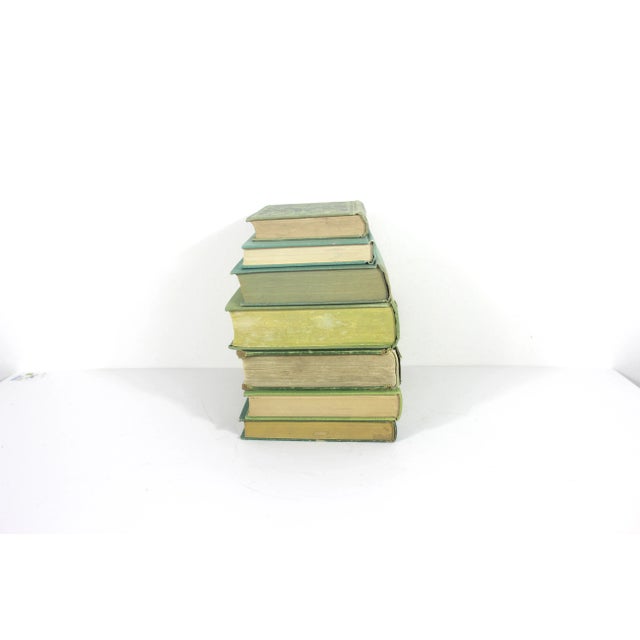 Curated 1960s Green Books With Linen Covers Set of 7 For Sale - Image 4 of 9