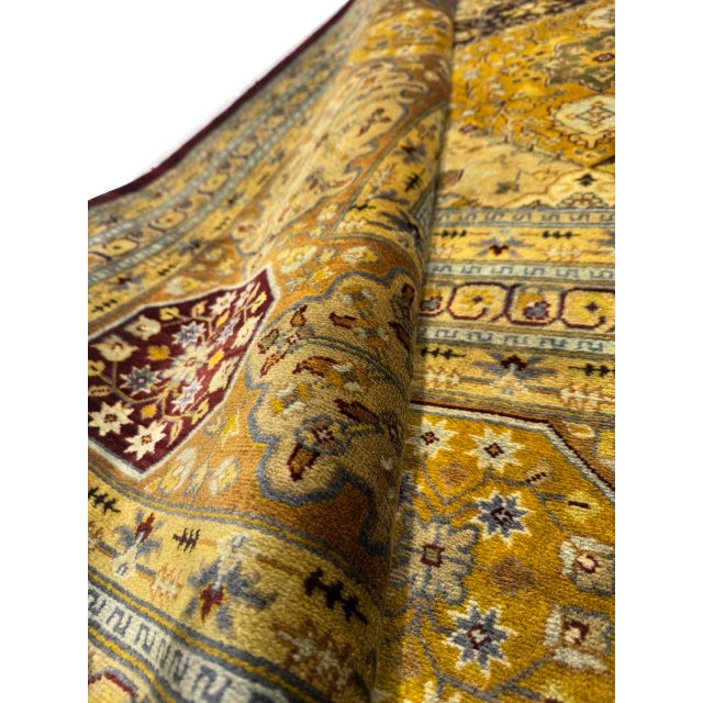 Brick Red Pasargad DC Genuine Fine Tabriz Design Lamb's Wool Rug For Sale - Image 8 of 11