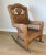 Mid 20th Century Mid 20th Century Vintage Cottage Chic Wicker Rattan Medallion Wingback Adult Rocking Chair For Sale - Image 5 of 12