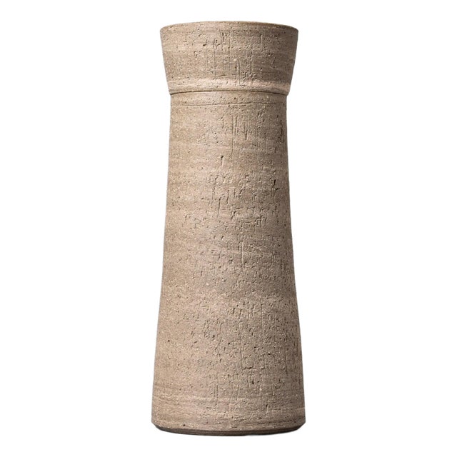 New Tall Lidded German Ceramic Vessel For Sale