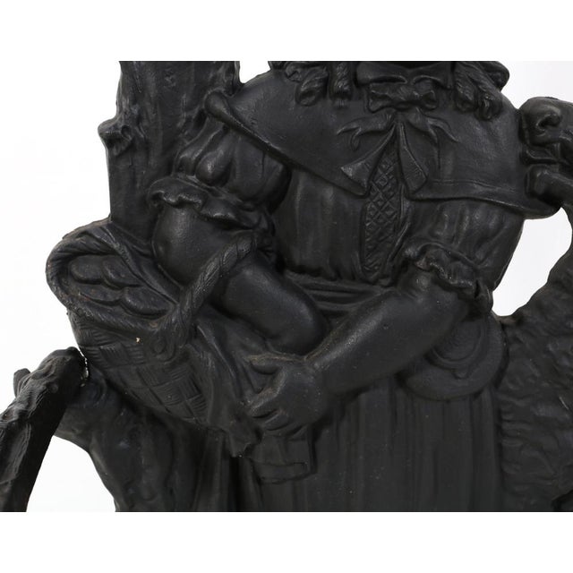 19th Century Cast Iron Red Riding Hood & the Wolf Porte Manteau or Hall Stand, 1890s For Sale - Image 4 of 15