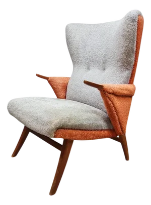 Mid-Century Wingback Lounge Chair, 1960s