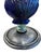 Late 20th Century Pair of Heavy Cobalt Blue Art Glass Candlesticks 13" Tall For Sale - Image 5 of 12
