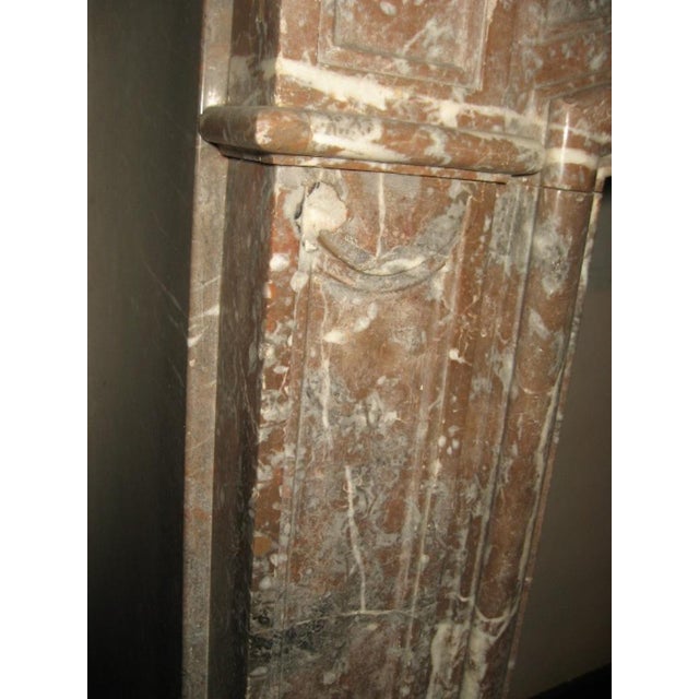 Stone Fireplace in Belgian Breccia Marble For Sale - Image 7 of 13
