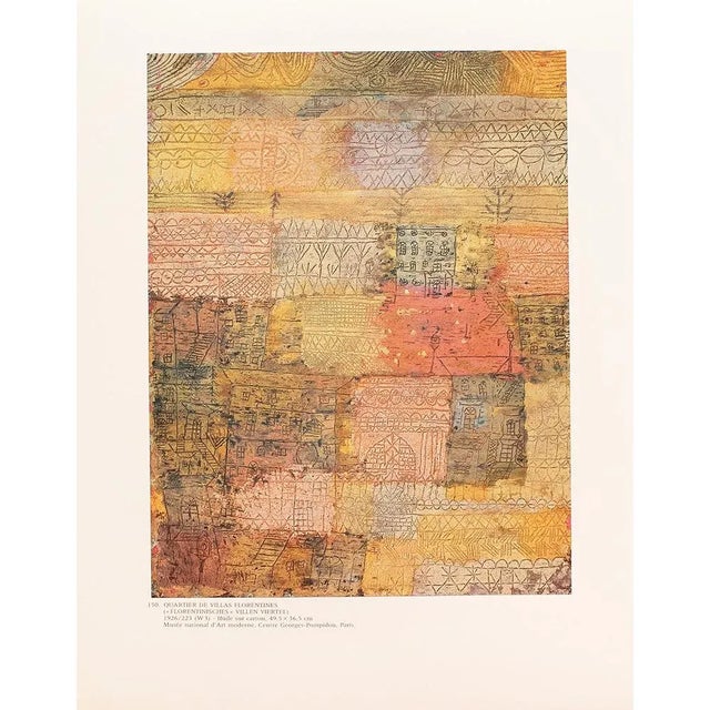 An excellent full-color print after painting "Florentine Villa District" by Paul Klee. Published by New French Editions in...