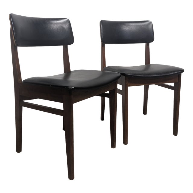 Mid-Century Skaï Office or Lounge Chairs, 1960s, Set of 2 For Sale