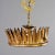 1950s Spanish Gilt Metal Crown Ceiling Fixture For Sale - Image 5 of 12