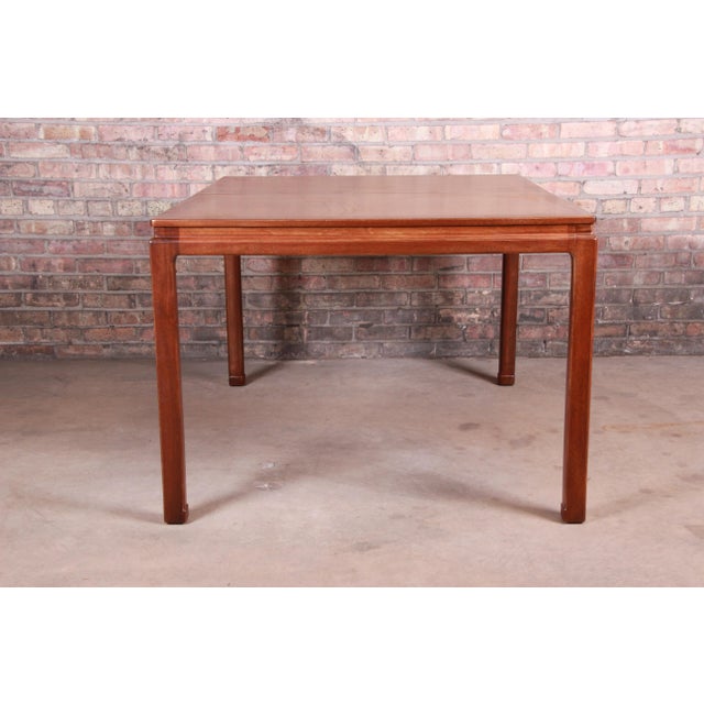 Edward Wormley for Dunbar Janus Collection Walnut Extension Dining Table, Newly Restored For Sale - Image 11 of 13