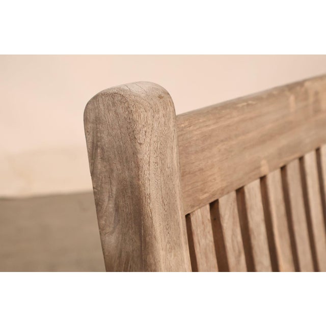 BenchSmith Set of Four 'Buckingham' Teak Outdoor Bar Stools For Sale - Image 13 of 18
