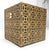 Chanel Decorative Brass Pattern Shaped Cube Base Side Table w/ Smoke Mirrored Top MINT For Sale - Image 4 of 13