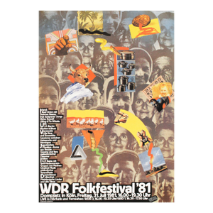 1994 Original German Poster, WDR Folkfestival '81 (The 100 Best Posters Collection)