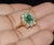 Green Certified Natural 2.73cts Diamond Emerald 18k Gold Dinner Halo Ring For Sale - Image 8 of 14
