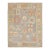 14x17 Hand-Knotted Modern Oushak Rug Premium Hand-Spun Wool Blue/Earth Tones For Sale