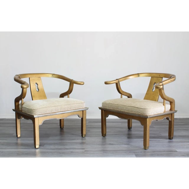 A Pair of Vintage Chinoiserie Chairs Attributed to James Mont For Sale - Image 11 of 12