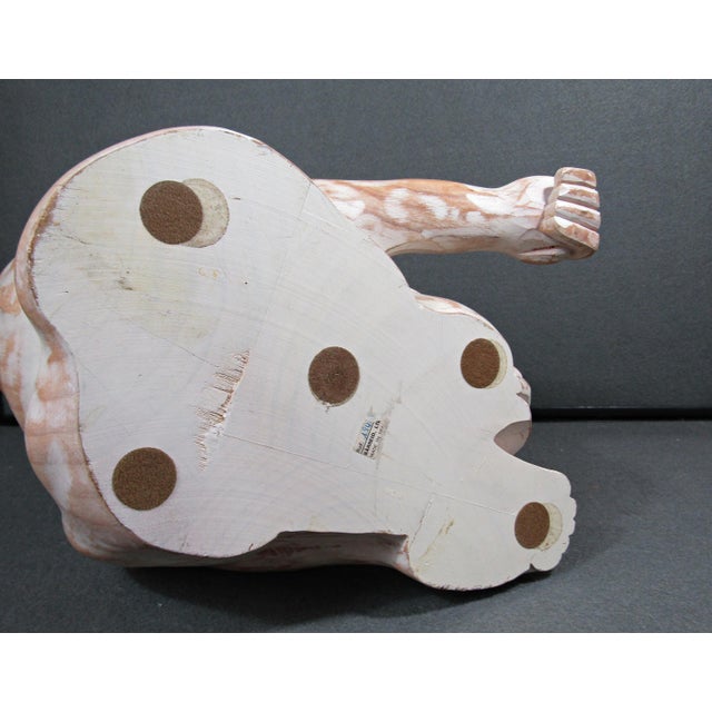 Sarreid Ltd. Spanish Carved Wood Sitting Monkey Sculpture Circa 1970s For Sale - Image 15 of 18