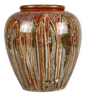 West German Ceramic Vase with Stone-Effect Glaze, 1960s