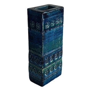 Rimini Blue Vase by Aldo Londi for Bitossi, Italy For Sale