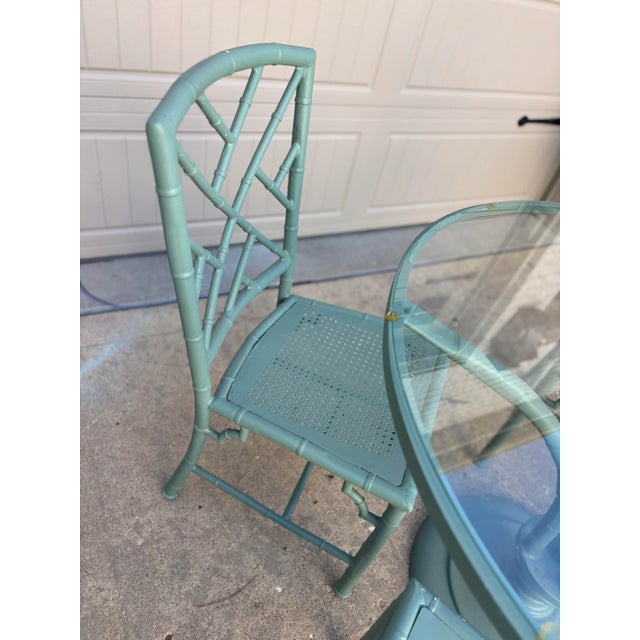 Meadowcraft Vintage Chinoiserie Patio Dining Set by Meadowcraft For Sale - Image 4 of 6