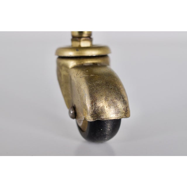 Gold Neoclassical Brass and Mirror Serving Cart in the style of Maison Jansen, 1960s For Sale - Image 8 of 12