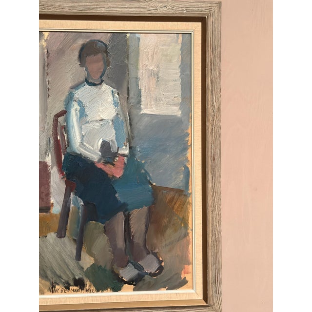 Gösta Stawåsen, Seated Woman, 1950s, Oil on Canvas, Framed For Sale - Image 4 of 15