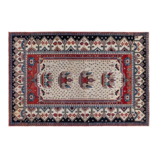 Early 20th Century Persian Malayer Handmade Wool Rug For Sale