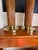 Brown Mid Century Vintage Fluted Wood and Brass-Tone Neoclassical Column Table Lamps For Sale - Image 8 of 8