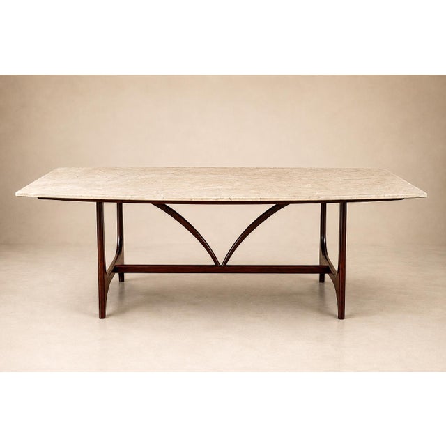 Brasilia Dining Table in Brazilian Rosewood & Marble, Brazil, C. 1965 For Sale - Image 10 of 18