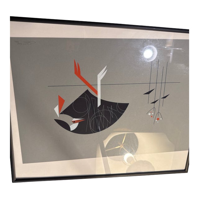 1974 Charley Harper "Tall Tail" Serigraph (Edition 64/100) Presented on Its Original, Oversized 20" X 15" Portfolio Card Stock For Sale