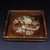 Traditional Square Wooden Tray With Mother-of-Pearl Bird and Rose Inlay For Sale - Image 3 of 10