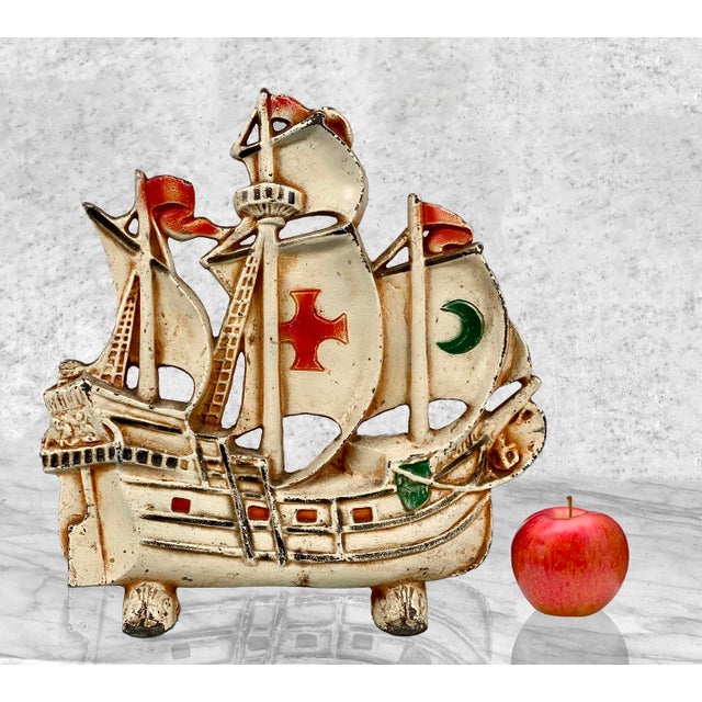 Antique Arts & Crafts Cast Iron Spanish Galleon Ship Doorstop Chairish