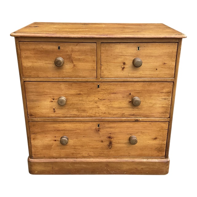 19th Century English Pine Chest Chairish