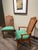 Pair of Mid-Century Transitional Cane Back Armchairs in Everfast Billaird Green Chenille (Thomasville Ceremony Style) - Set of 2 For Sale - Image 12 of 12