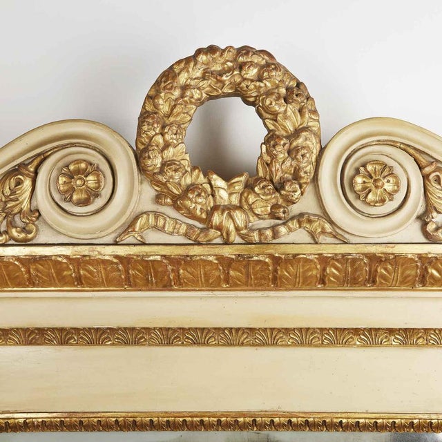 Lacquered and Gilded Fireplace Mirror For Sale - Image 4 of 10