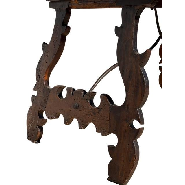 18th Century Spanish Baroque Desk With Drawers For Sale - Image 9 of 18