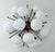 Italian 21st Century Mezzo Bronze White Pebble Murano Glass Flush Mount by Fabio LTD For Sale - Image 3 of 7