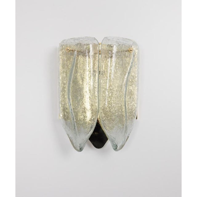 Brass and Murano Glass Wall Sconce from Doria, Germany, 1960s For Sale - Image 3 of 15