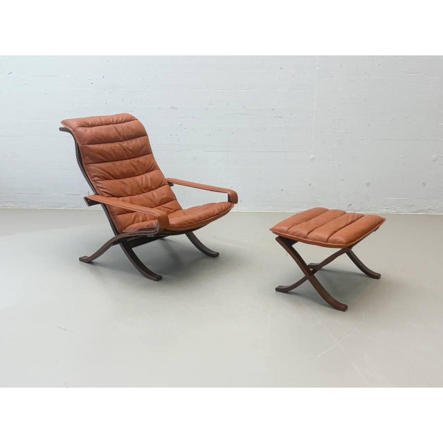 Set of Flex Lounge Chair and Ottoman by Ingmar Relling for Westnofa, Norway, 1960s For Sale - Image 6 of 18