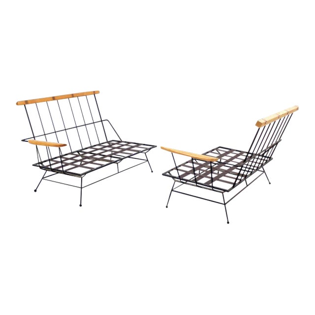 Mid-Century Modern Sectional Sofa Frames- 2 Pieces For Sale