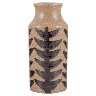 Large Cylindrical Ceramic Vase by Hertha Bengtsson for Rörstrand, 1970s For Sale